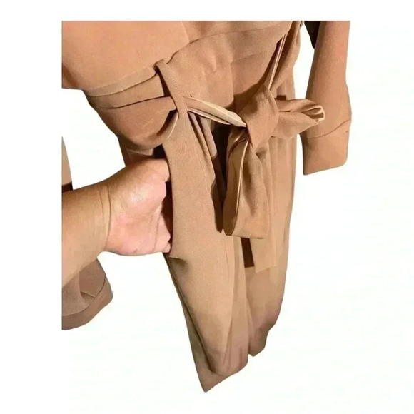MUKOK STUDIO Belted Utility Jumpsuit Size S women’s pants camel/tan - Picture 8 of 13